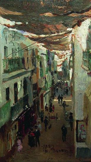 Ilya Repin Street of the Snakes in Seville china oil painting image